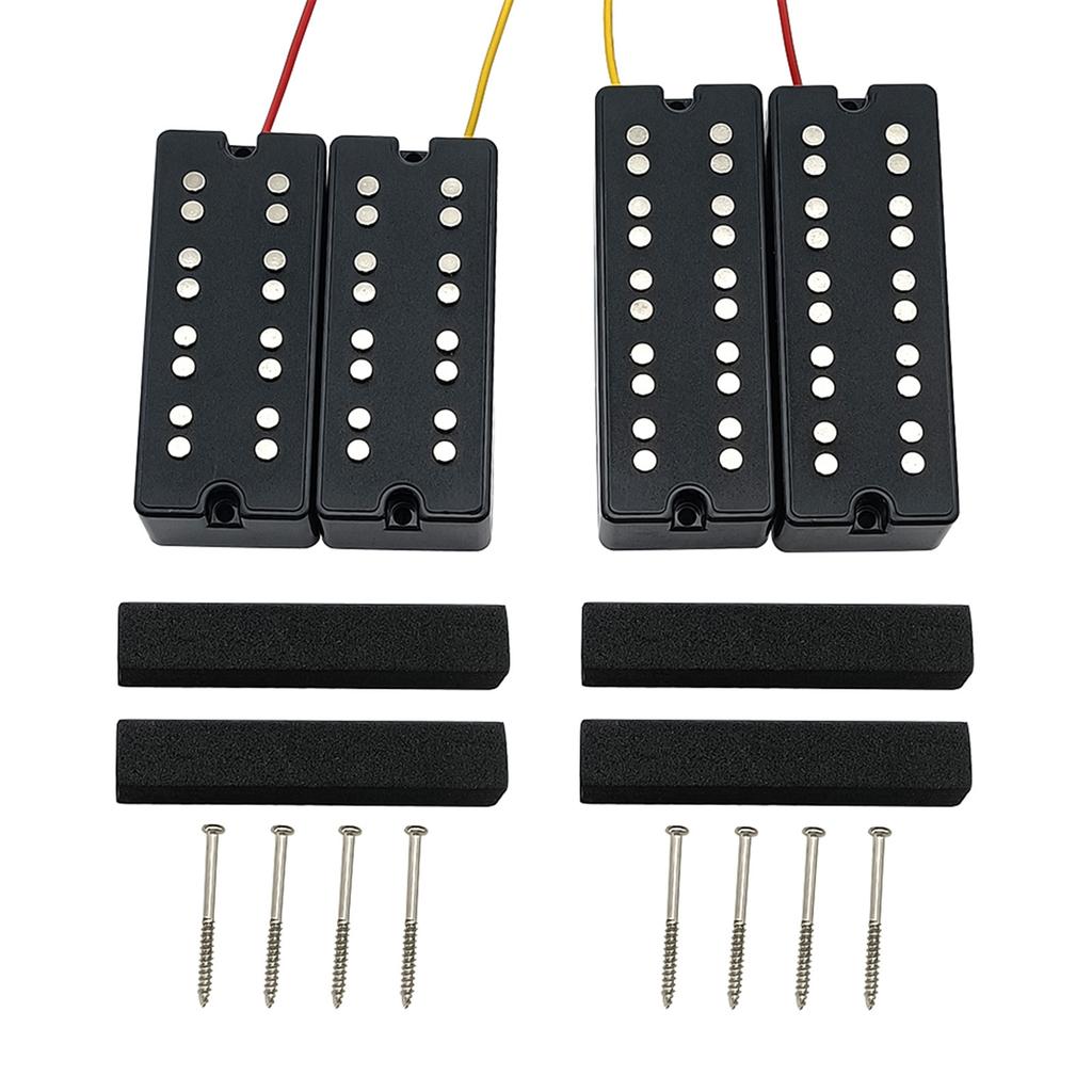 4 Strings Electric Bass Guitar Pickup Double Coil Bass Pickup Ceramic Magnet for Electric Bass Guitar Replacement Part