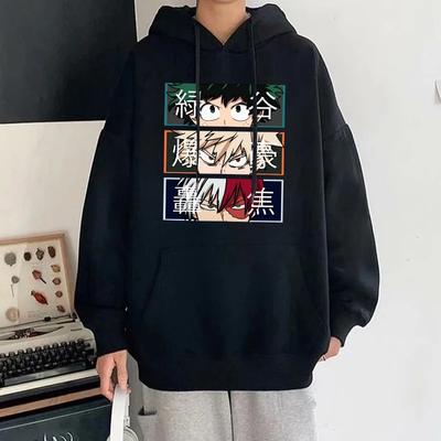 My Hero Academia Herfst- en Wintermode Lange Mouw Anime Bakugo Katsuki Todoroki Shoto Heren Outdoor Sport Hoodie Dames