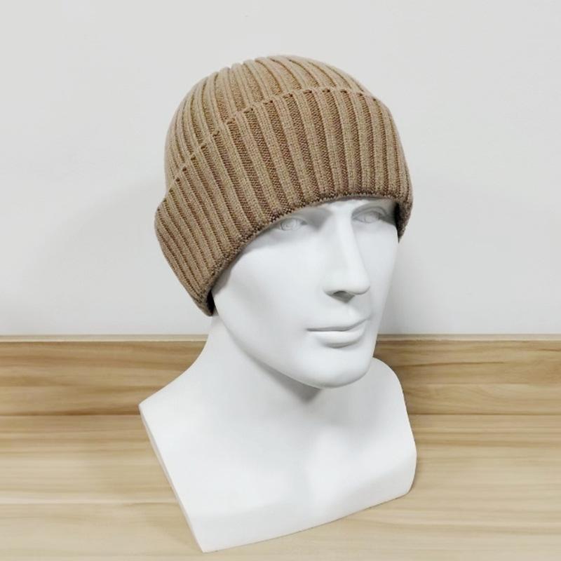 Thickened Knitted Hat Autumn and Winter Warm Wool Hat Outdoor Sports Cycling Hat Cold Hat
