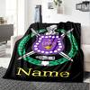 Customiz Name Personality Omega Psi Phi Blanket Soft &Warm Sofa Office Bed Travel Lunch Break Blanket, Gift Suitable All Seasons