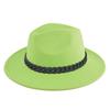 British retro jazz hat easiest for match chain hat women's large brim woolen hat felt hat imitation sheep hat flat brim hat no