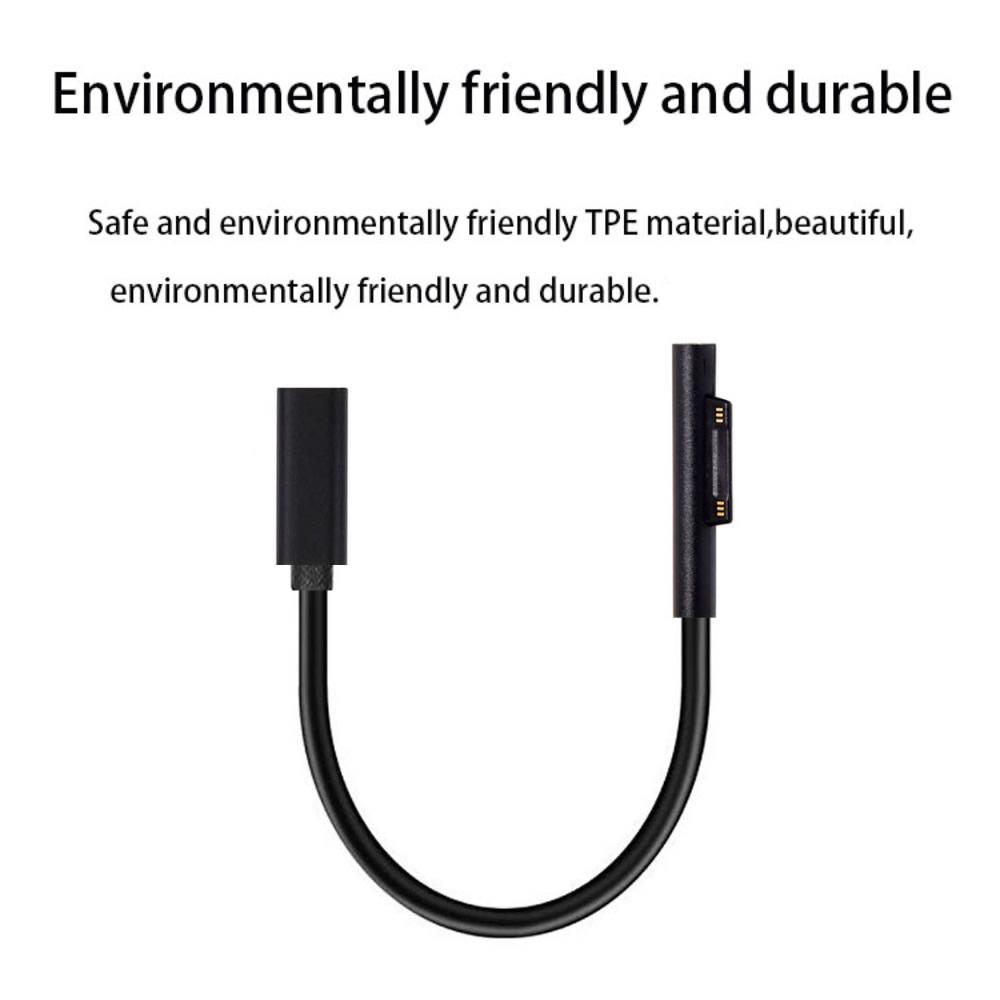 15V 3A Fast Charging Cable Surface Connect To Type C PD Compatible with Microsoft Surface Pro 8/7/6/5/4/3 Go3/2/1 Laptop4/3/2/1