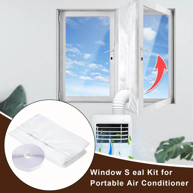 Portable Air Conditioner Window Sealing Kit Sealing Effect Window Vent Kit Waterproof Hot Air Stop Guard Keep House Cool Seal