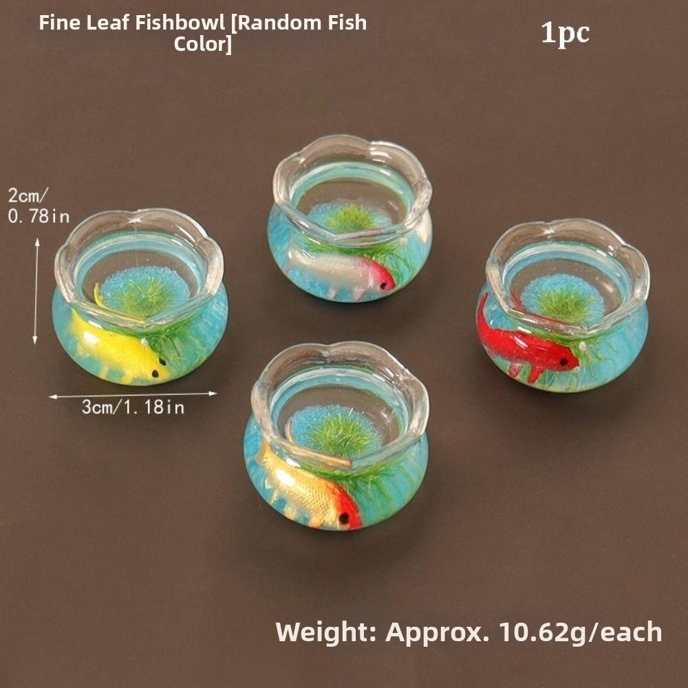 3*2cm 1/12 Fish Tank Plastic Fish Tank Bowl Dollhouse Decals  1/6 1/12 Dollhouse Decoration