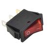 Red With Light On-off 3pin Rocker Switch Snap Type