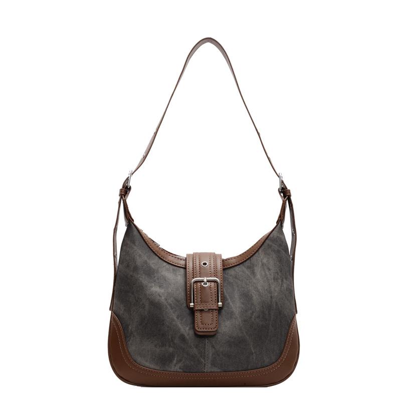 Bag women's new retro imitation denim handheld underarm bag casual niche design shoulder messenger bag