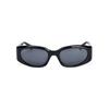 Celine Gold Logo Design Acetate Rectangular Sunglasses Unisex Sunglasses Black CL40347U01A