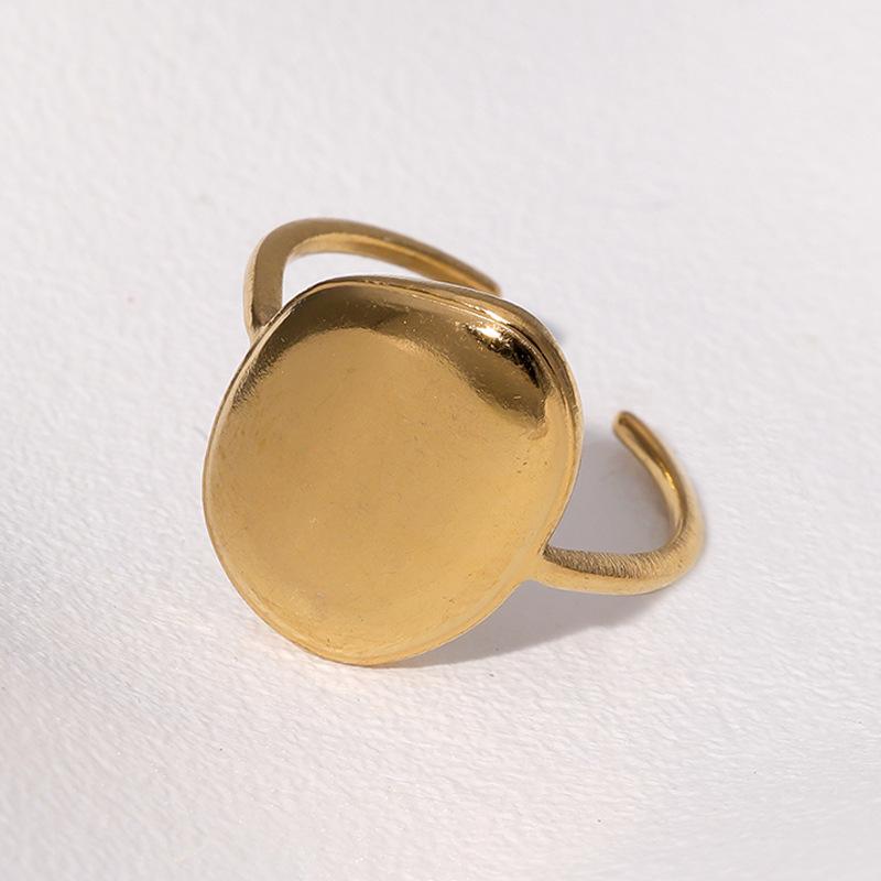 Stainless Steel Exaggerated Geometric Polygon Opening Rings for Women Men Waterproof Adjustment Rings Party Jewelry Accessories
