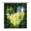 Natural Scenery Forest Shower Curtain Summer Jungle Tree Sunlight Landscape Bathroom Curtain Home Decor Waterproof Bath Curtain