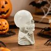 Festive Desktop Skull Figurines Skeleton Thinker Statue Halloween Decor, Funny Thinking Figurine, Dark Atmosphere Party Props Resin Sculpture for Home