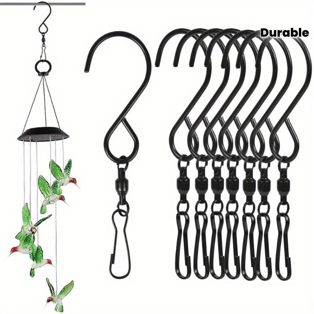 One Set8This stainless steel rotating hook clip is designed for wall mounting and is perfect for hanging wind chimes and crystal spinners. It is easy