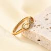 Creative Stainless Steel Ring 6MM 8 Shape Micro Inlaid Diamond Elegant Jewelry