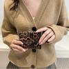 Korean Style Envelope Clutch Bag PU Leather Coin Purse Mini Leopard Short Wallet  Gift