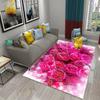 Colorful Rose Carpet Romantic Flower Mat Area Rugs Home Decor for Bathroom Entrance Non-Slip Floor Mat Living Room Bedroom Rugs
