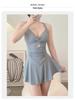 Women's Sleek Open-Back Push-Up Swimsuit - New Style, Slim Fit, Pure Desire for Vacation and Hot Springs