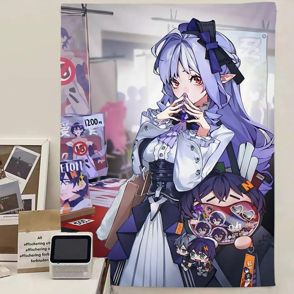 CCamellya Wuthering Waves Anime Game Tapestry Versatile Wall Cloth Room Decor Party Backgrounds with Sexy Girl Wall Decor