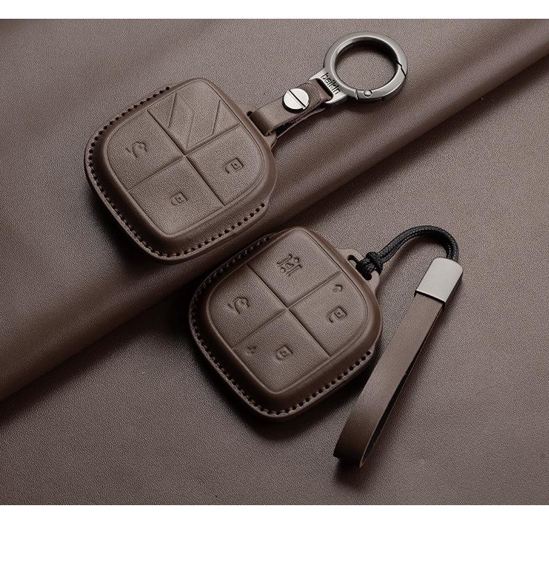 Lynk & Co 08 Key Case: High-End Genuine Leather Shell for Men & Women