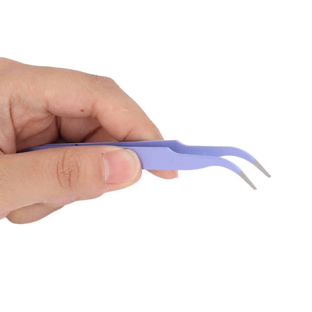 8pcs Protective Cover Accuracy Tweezer Stainless Steel Precision Tweezers Set  Electronics