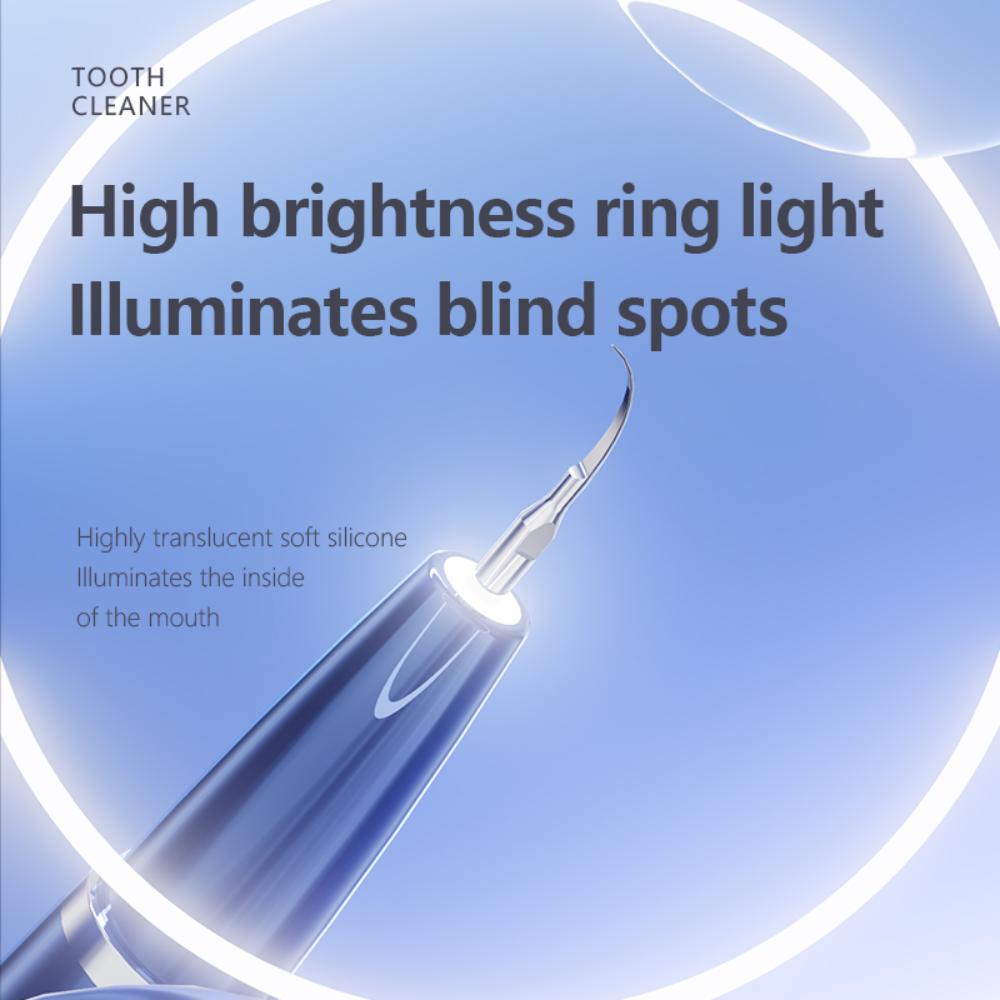 Electric Dental Scaler Plaque Calculus Removal Ultrasound Vibration IPX6 Waterproof 5-Speed Adjustment Oral Teeth Cleaning Tool