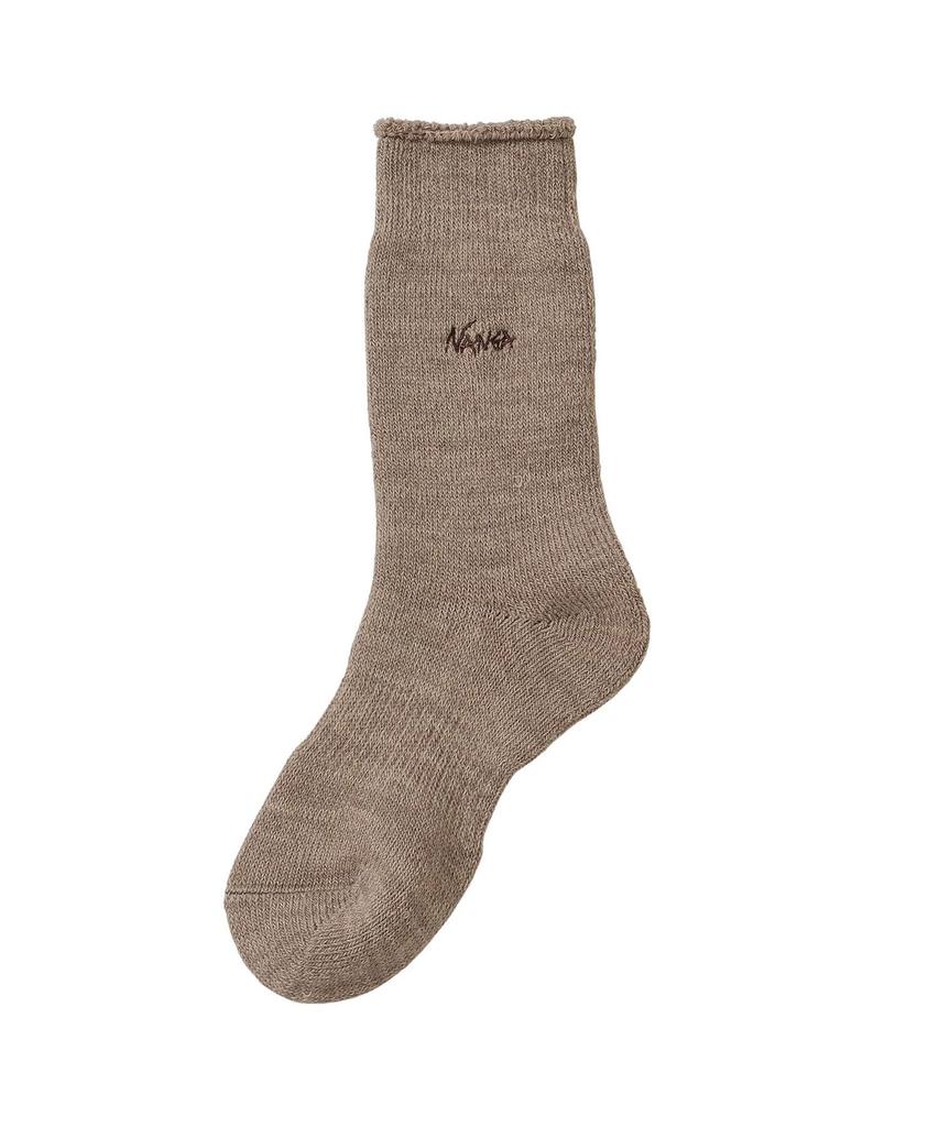 NANGA WARM PILE ROOM SOCKS BEG Beige NG2443-1Z001