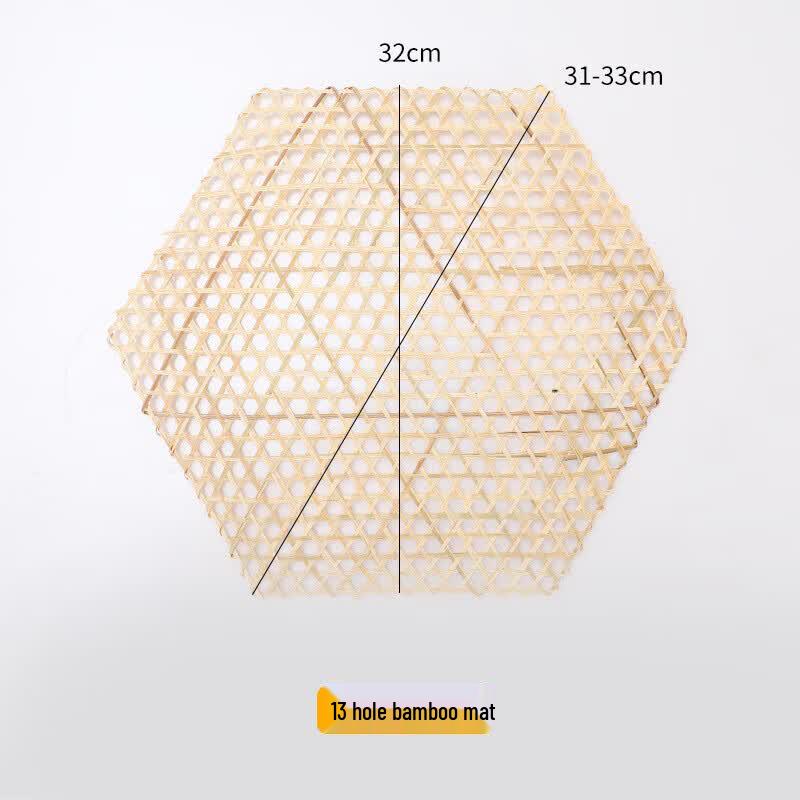 Handwoven Hexagonal Bamboo Steamer Mat