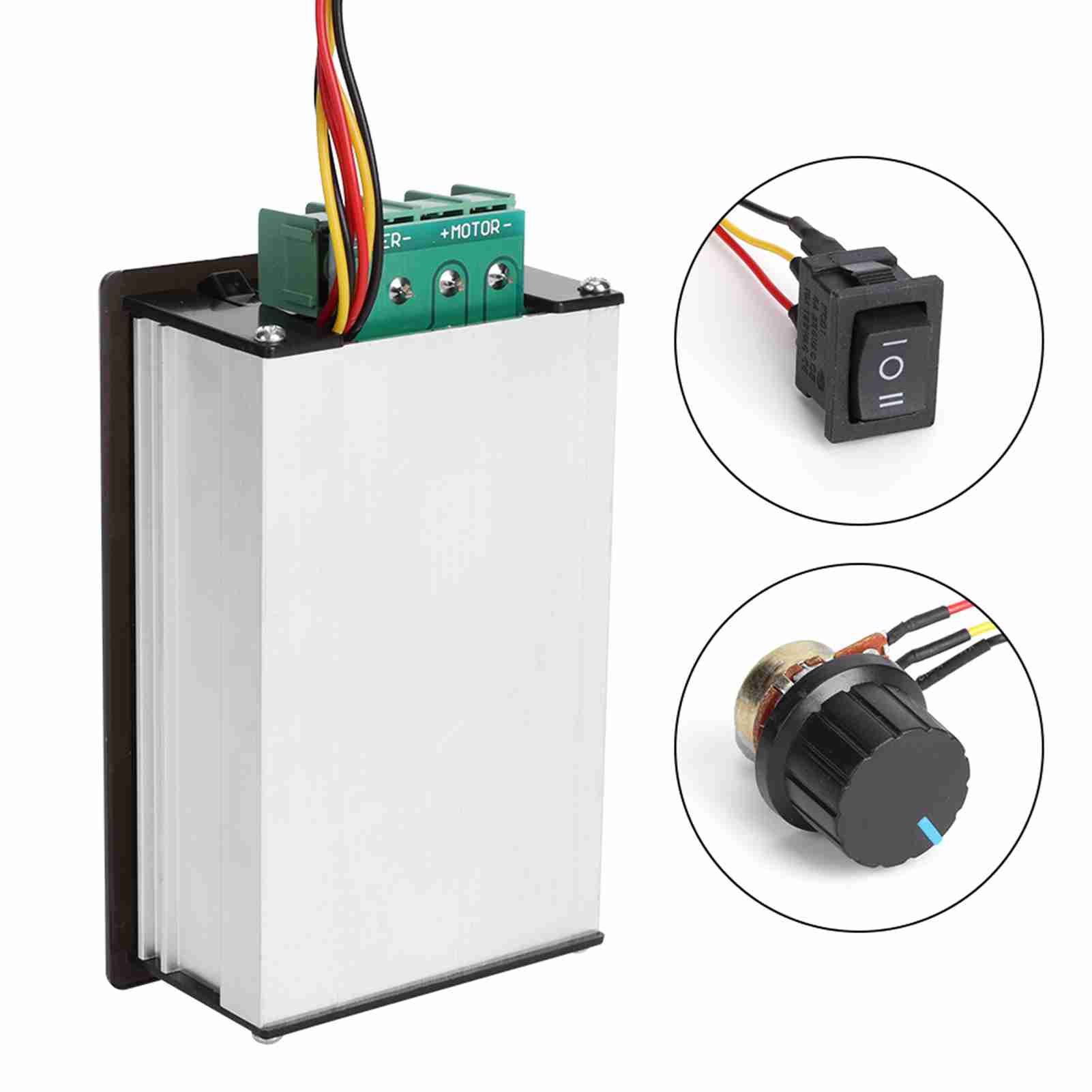 

Регулятор швидкості двигуна постійного струму 15A 6V 12V 24V 36V 48V з цифровим дисплеєм