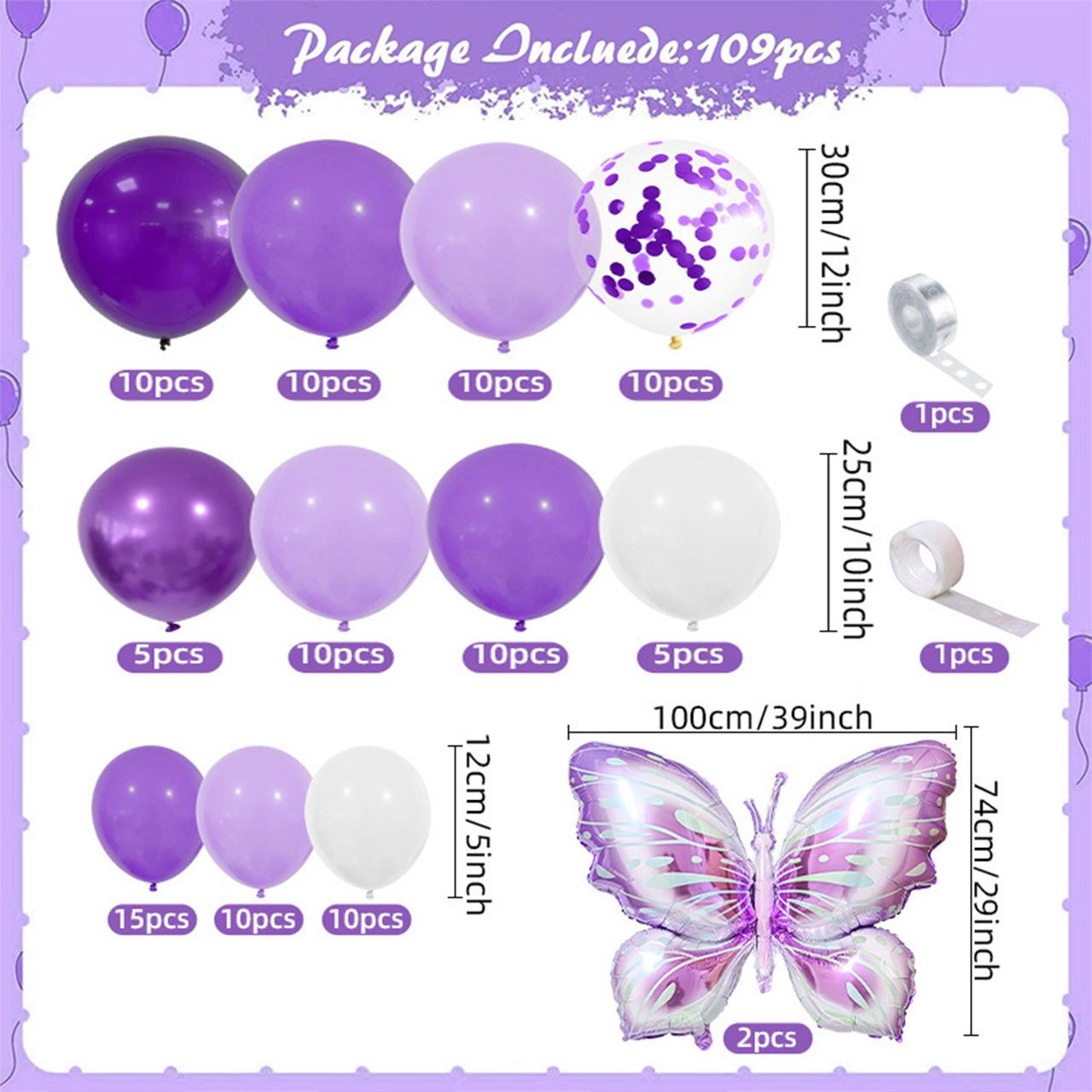 

Фиолетовая бабочка тема шар арка девушка день рождения вечеринка свадьба украшение фото блестки шары гирлянда suit
