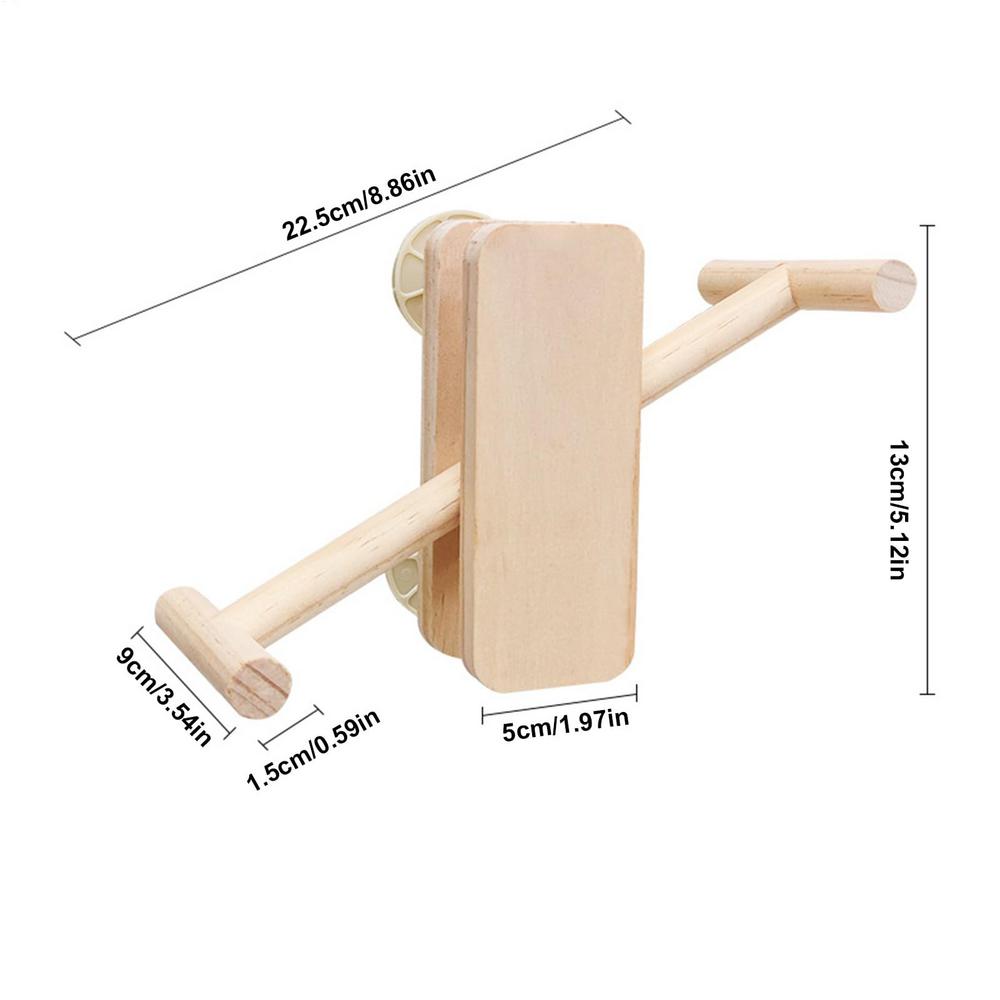 

Cockatiel Perch Wooden Seesaw Cage Paly Stand Parrot Toys For Home Training Mental Stimulation Physical Exercise Boredom