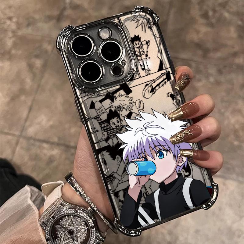 Anime Killua Hunter X Hunter Plating Phone Case For Google Pixel 10 9 8 7 9a 8a 7a Pro XL 5G Anti Fall Airbag