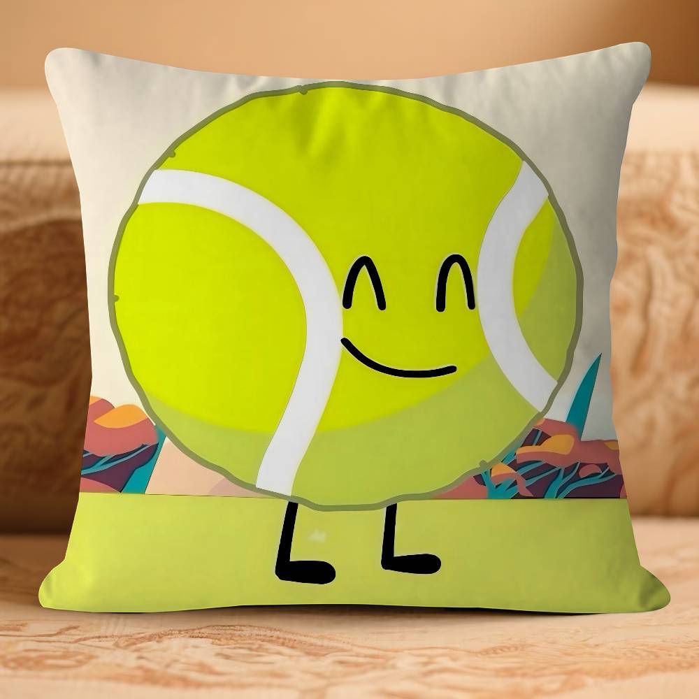 

Cartoon B-BFDI Pillow Case Removable Washable Cushion Cover – All-Season Soft Linen 16x16Inch