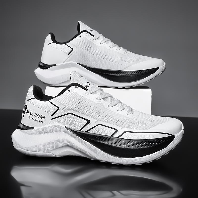 Mens Running Shoes 2026 New Breathable Lightweight Casual Jogging Gym Training Shoes Fashion Thick Sole Mesh Sneakers for Men