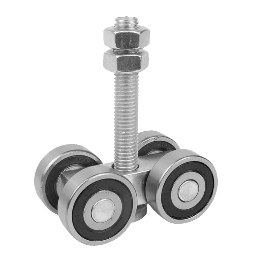 Hanging Sliding Track Wheel Barn Door Rollers 4 Wheel Trolley Assembly Roller Heavy Duty Sliding Door Hanger Door Hardware