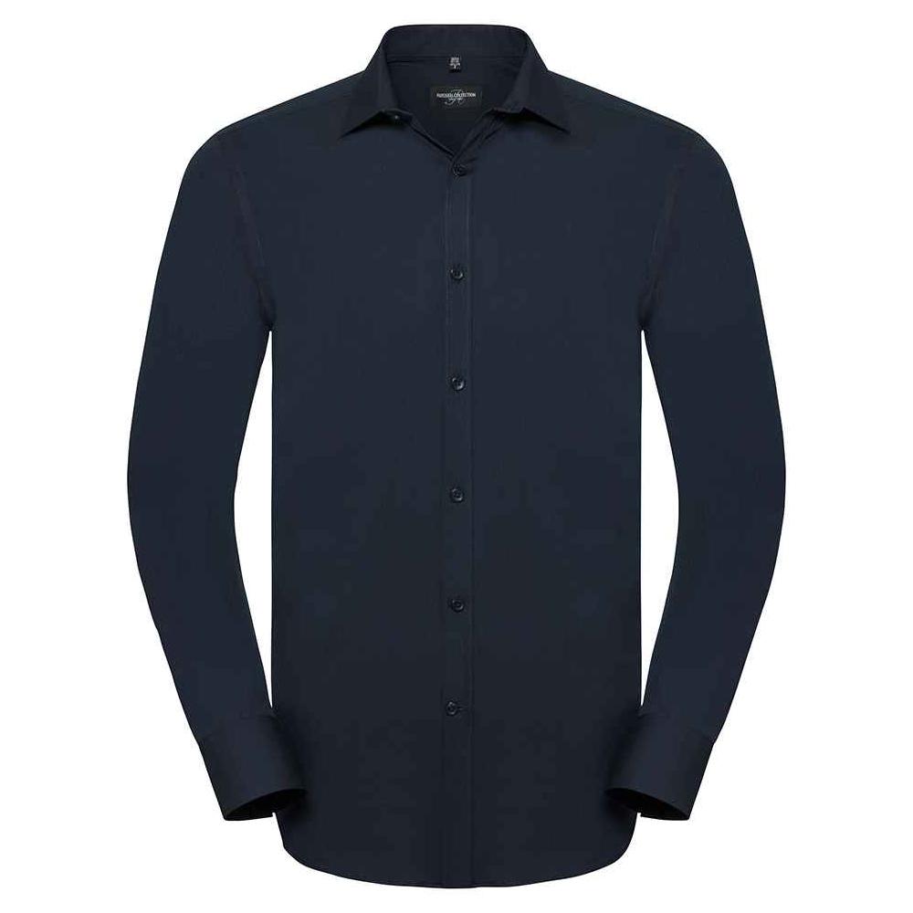 Russell Collection Mens Ultimate Stretch Slim Long-Sleeved Shirt