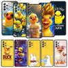 Cartoon Duck Phone Case for Samsung Galaxy A55 A35 A17 A07 A15 A13 A25 A51 A71 A72 A73 A32 A52 A52S A41 5G Soft TPU Shell Fundas