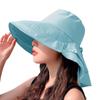 New Hat Women's Summer Neck Protection Sun Protection Sun Hat Travel Big Edge Bucket Hat Outdoor Cycling Sun Hat