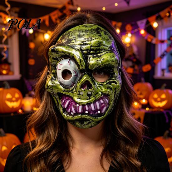 Durable Halloween Face Masque Horror for Adults, Creepy Cosplay Party Accessory, Scary Ghost Head Full