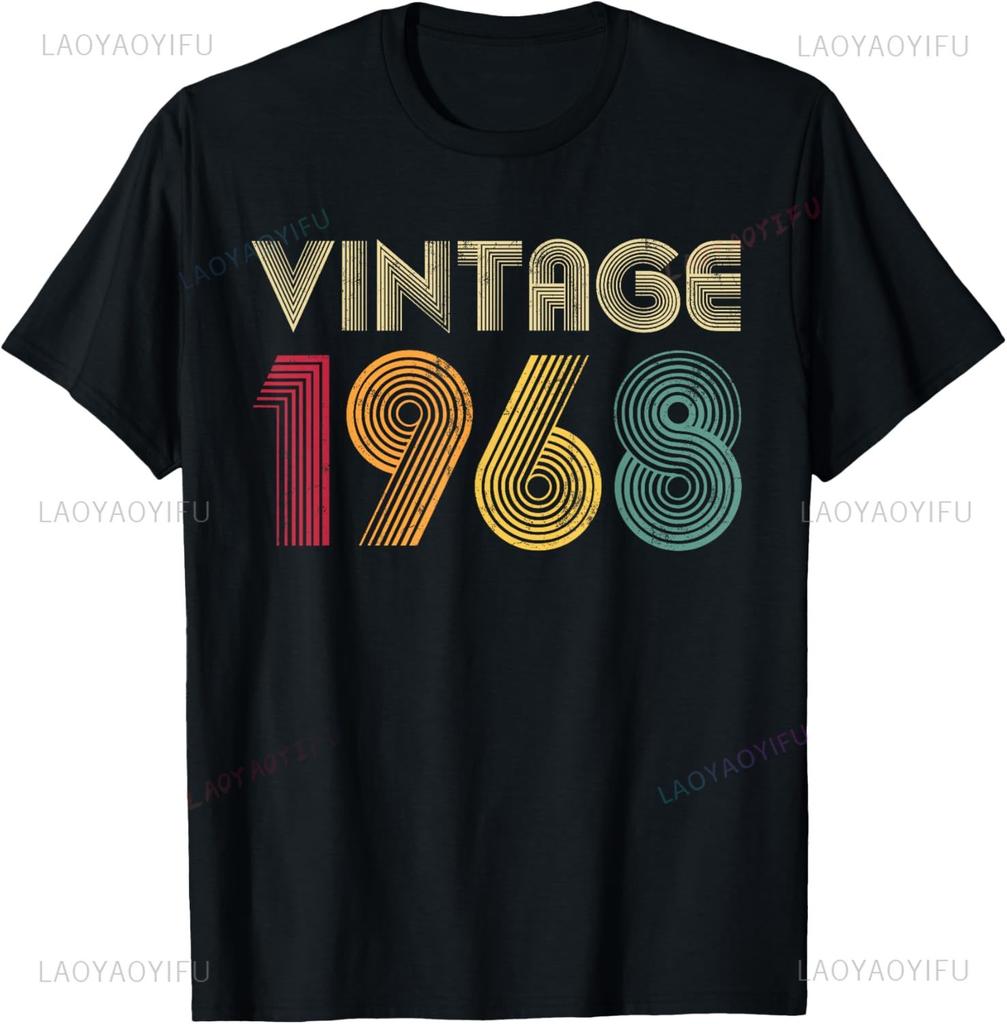 Vintage 1968 Limited Edition 57th Birthday Gifts 57 Year Old T-Shirt Graphic T Shirts Casual Mens Clothing Camiseta Hombre