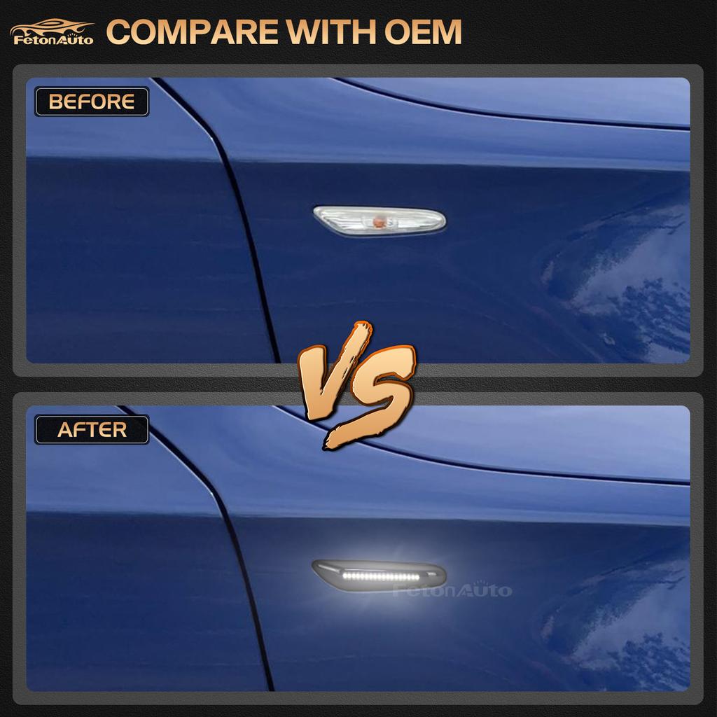 2 Pcs Dynamic Flasher Turn Signal Side Marker Lights Running Water For BMW E90 E91 E92 E93 E60 E87 E82 E61 E46 LED LightsTurn Signal 2