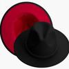 Hot-Selling Woolen Top Hat Fashion Double-Sided Color Matching Hat Men'S And Women'S Flat-Brimmed Jazz
