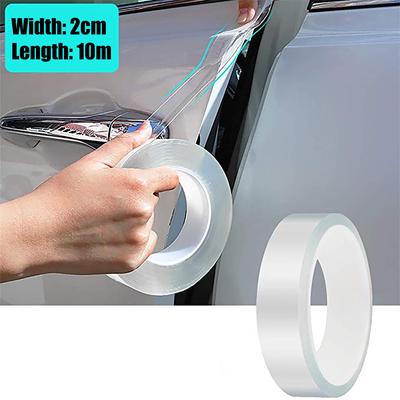 CARPRIE Faixa de Para-choque de Carro Película Protetora Transparente para Carro Proteção de Borda de Porta Adesivo Envelopamento Anti-Arranhões Adesivo Colante 2CM x