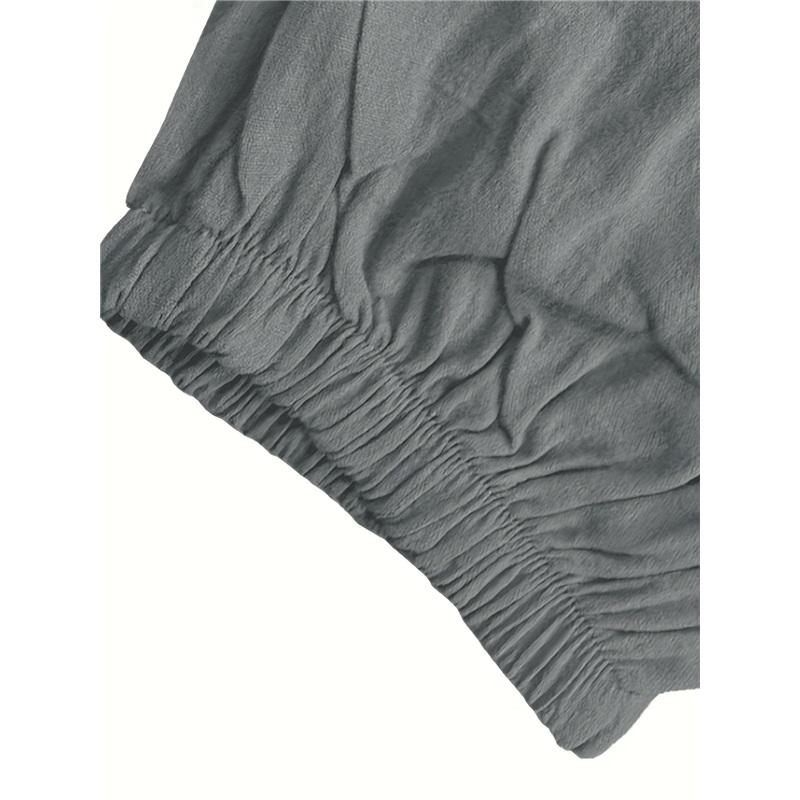 Men's Loose-fit Harem Pants, Elastic Drawstring Waist, Non-stretch Casual Lantern Trousers, Lightweight Quick-dry