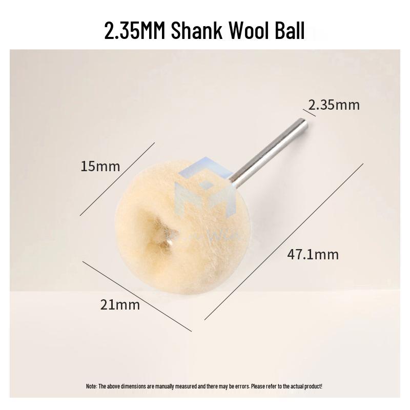 2.35mm Cloth Felt Polishing Wheel with Handle for Mirror, Jade, and Engraving Work