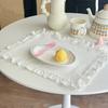 Vintage Placemat Rectangle Placemat with Ruffle Dining Table Decoration Mat for Restaurant Home Dinner Party Tea Party Wedding