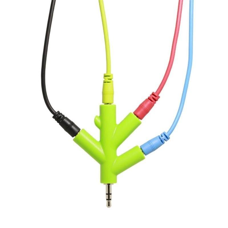 3.5mm Earphone Headphone Audio Splitter 1 Male to 2 3 4 Female Y Port Cables