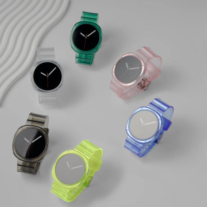 Transparent Case+Strap for Samsung Galaxy Watch 8 40mm 44mm Anti-drop Cover Sport Band for Galaxy8 44mm 40mm Smartwatch Bracelet