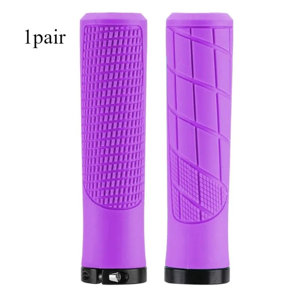 

1 Pair Non-Slip Rubber Bicycle Grips - Lock-on Ergonomic Cover for MTB/BMX, Comfort Cuffs (Shock Absorption)