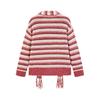 Ledin Women's Striped V-Neck Knit Cardigan
