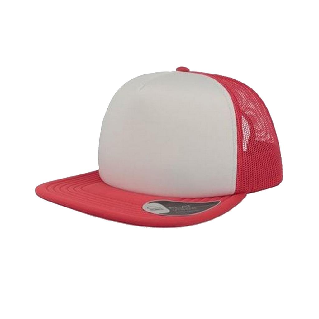 Atlantis Unisex Snap 90s Flat Visor 5 Panel Trucker Cap