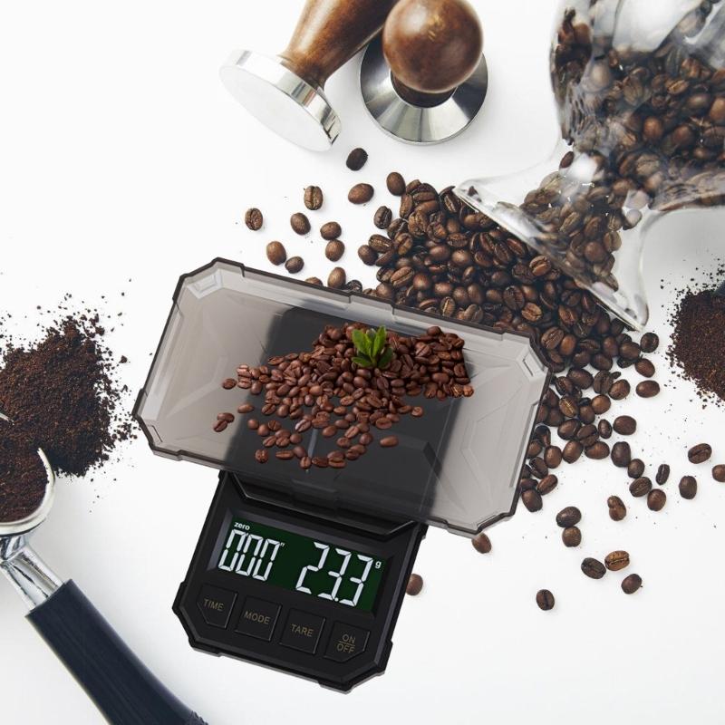 1kg/2kg Digital Display Coffee Scale Rechargeable Kitchen Electronic Scale Coffee Maker Tool Accurate Espresso Scale