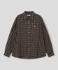 SLOW RECORD HOUSE Cane Check Shirt_Brown